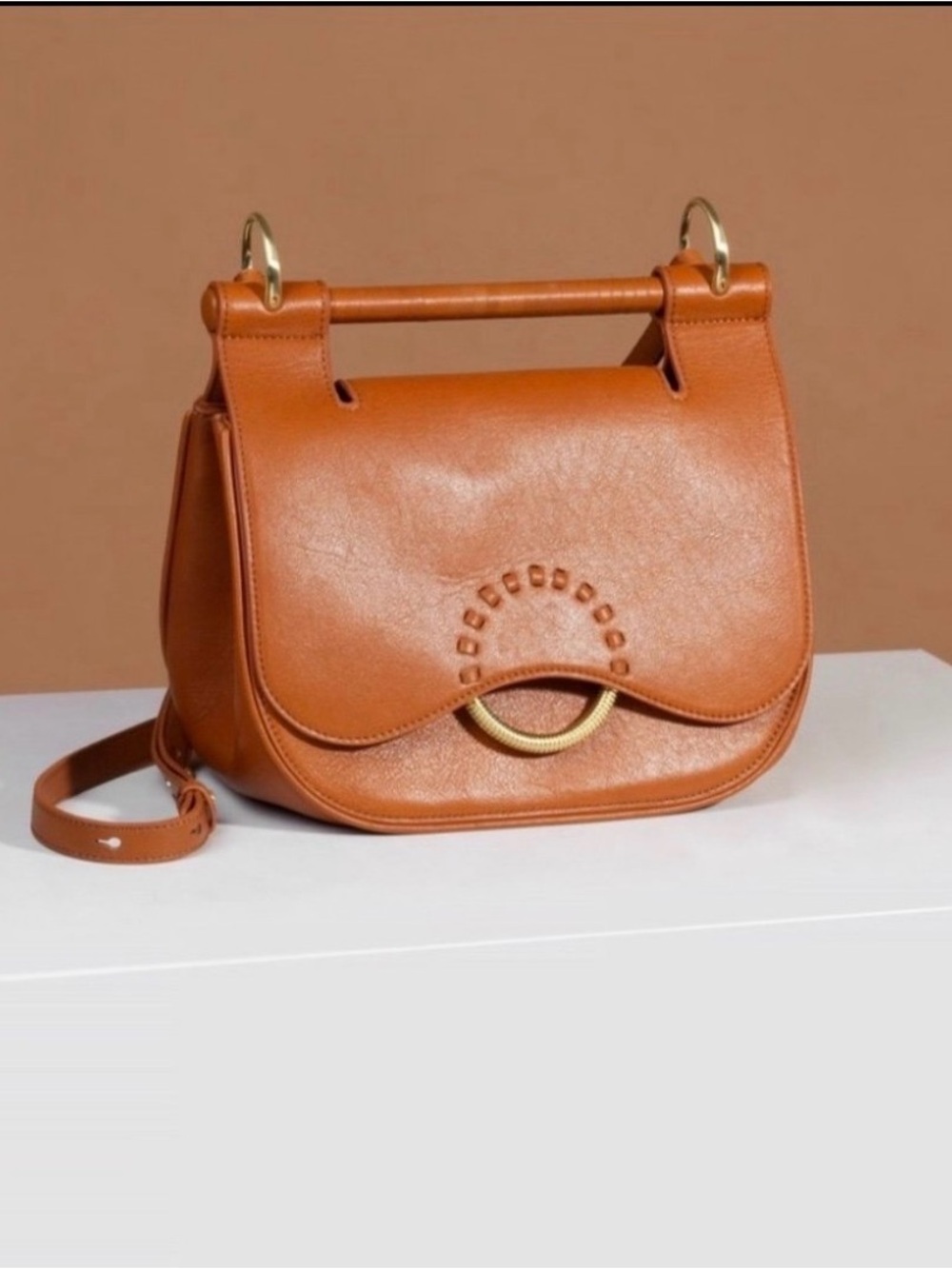 Sancia Leather Saddle Crossbody Bag
